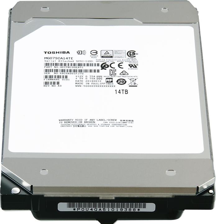 Produktbild Toshiba MG07ACA Series (14 TB, 3.5", CMR)