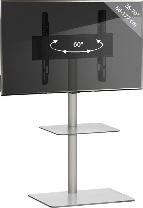 Produktbild VCM TV Stand LED Stand TV Stand Stahl Glas Universal "Alani Intermediate" Universal VESA (60 x 45 x 100 cm)