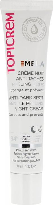 Image du produit Topicrem Mela Crème de nuit exfoliante douce anti-taches noires peelingujący krem na noc 40ml (40 ml, Crème de nuit)