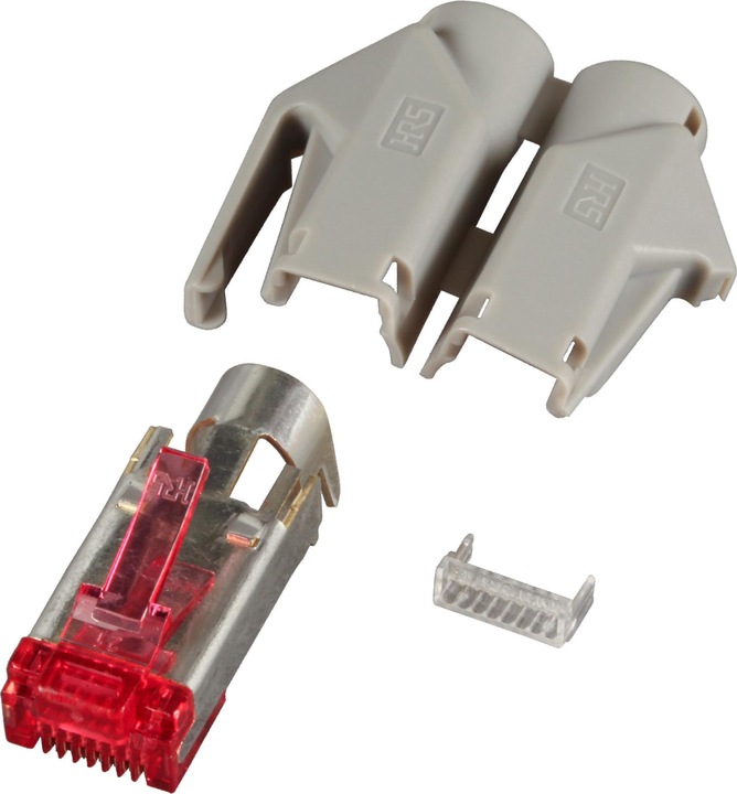Produktbild EFB Elektronik Hersteller: HIROSE RJ45-Hirose Stecker STP, TM21 grau, 50 Stück, 3 Elemente, Cat. 6 Channel Class E (Netzwerkkabel Stecker)