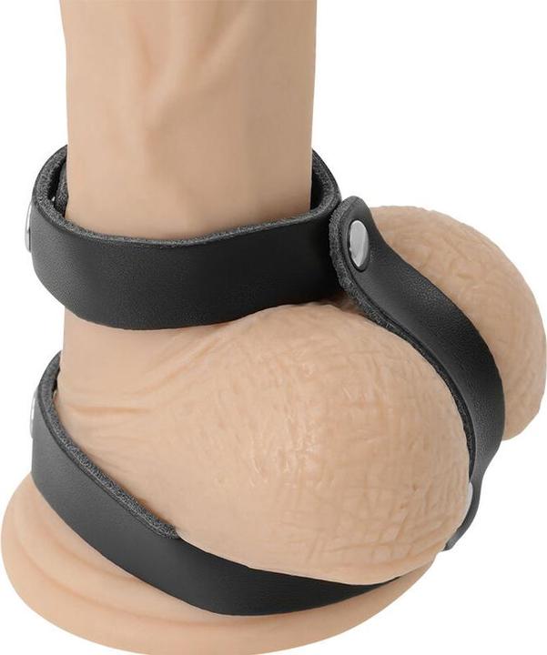 Immagine prodotto Darkness Anello Per Pene E Testicoli In Pelle Regolabile (10 cm)