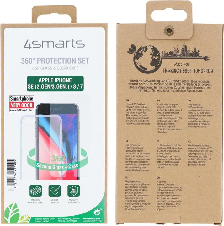 Immagine prodotto 4smarts Premium Protection (Apple iPhone 8, Apple iPhone 7, Apple iPhone SE (terza generazione), Apple iPhone SE (seconda generazione))