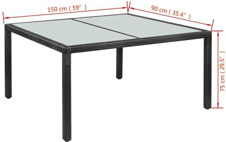 Produktbild vidaXL Gartenmöbel-Set (150 x 90 x 75 cm)