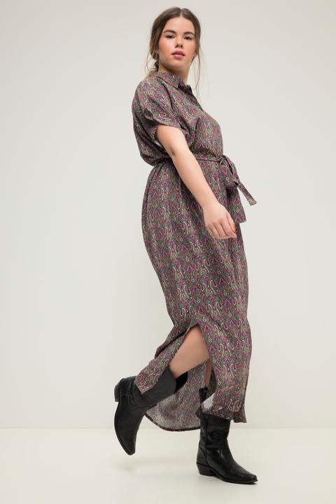 Immagine prodotto Studio Untold Maxi abito dal taglio oversize con stampa Paisley, collo da camicia e abbottonatura (50, 52)
