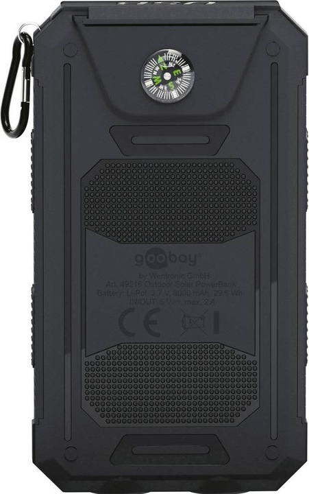 Produktbild Goobay Solar Outdoor (8000 mAh, 10 W, 29.60 Wh)