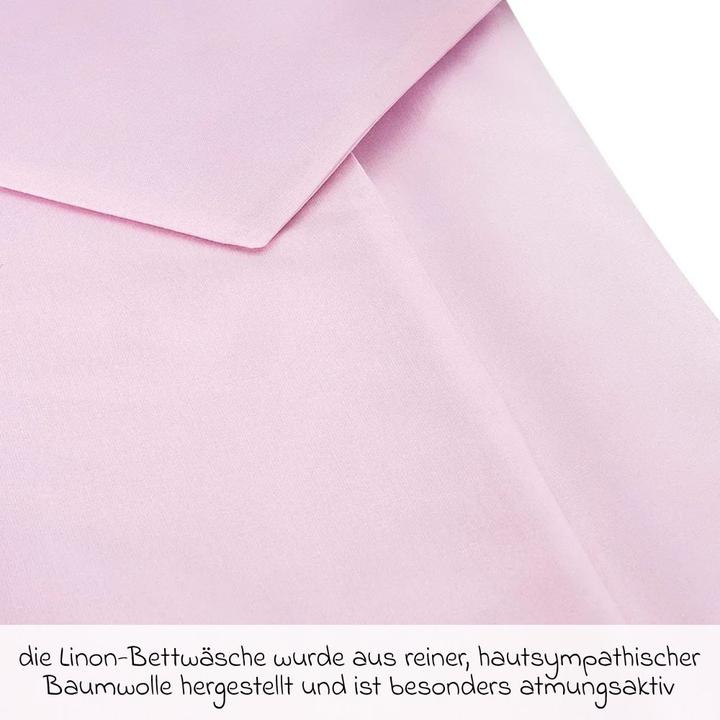 Produktbild Makian Babybettwäsche & Bettsets Bettwäsche 80 x 80 cm - Uni Rosa