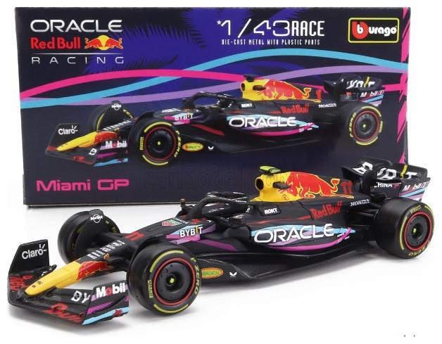 Produktbild Bburago Diecast 1:43 Race F1 Red Bull RB19 Formula 1 2023 Miami GP Sergio Perez Ages 3+ 18-38082
