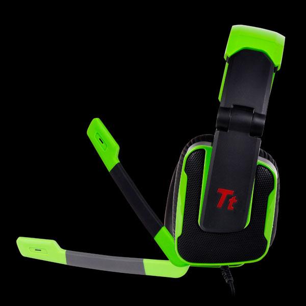 Actual product image Thermaltake Słuchawki eSports Shock One Zielone (HT-SHO001ECGR) (Cable)