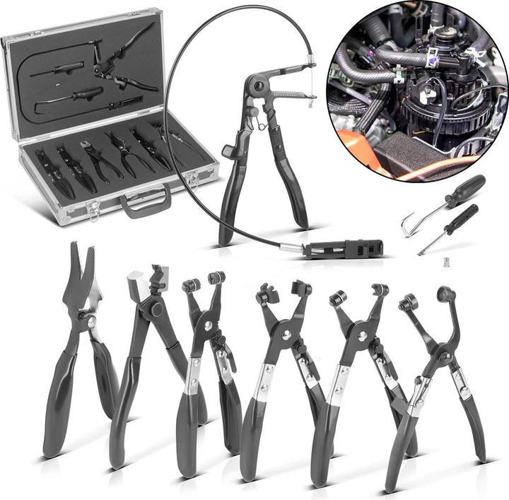 Actual product image Stahlwerk Schlauchschellen-Zangen 9-teiliges Set Montage von Schlauchschellen