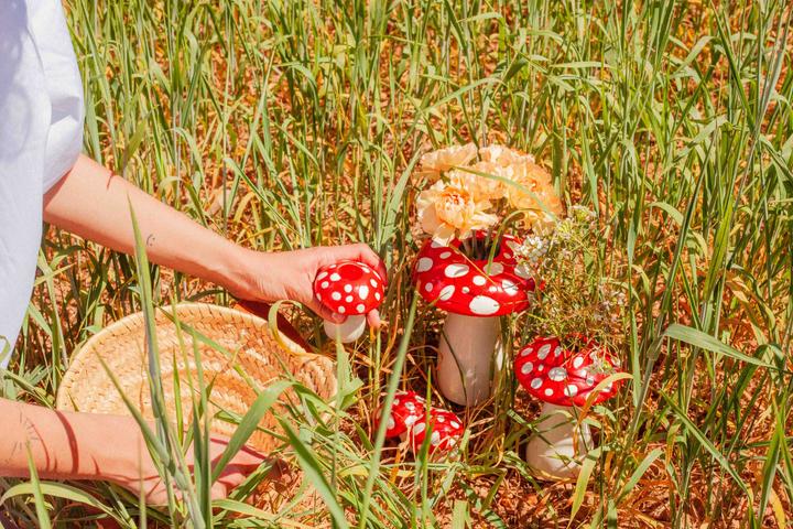 Actual product image Lund-Stougaard DOIY - Amanita vase - Small (DYVASAMSRE) (1 x, 11 x 11 x 15 cm)