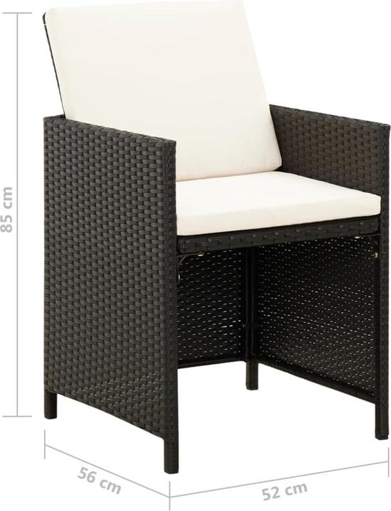 Produktbild vidaXL Gartenstuhl und Hocker