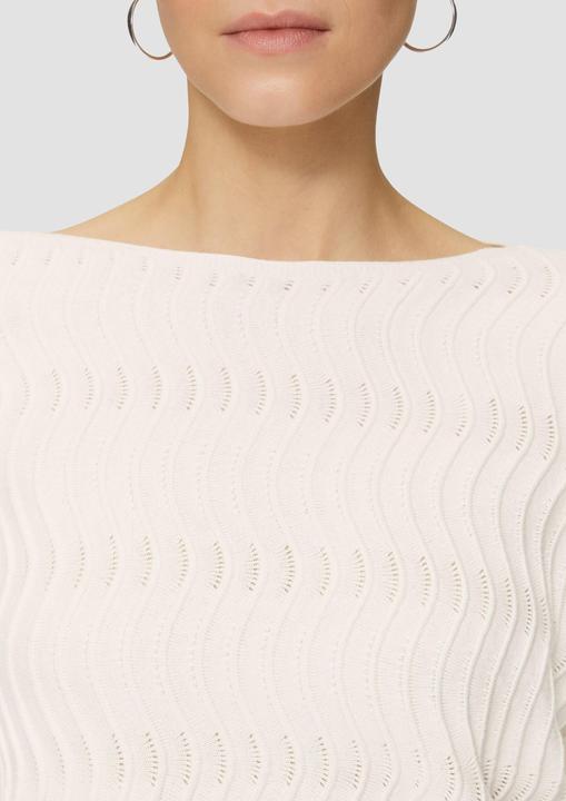 Produktbild s.Oliver Strickpullover Feinstrickpullover mit Wellenstruktur (34)