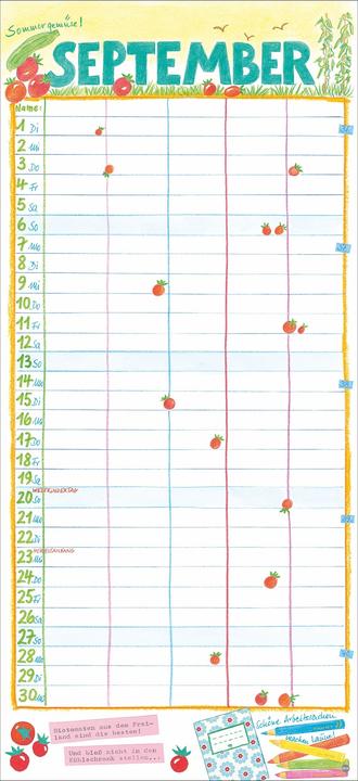 Produktbild Gabi Kohwagner Unser Familienkalender 2026 (22 x 48 cm, Harter Einband, Deutsch)