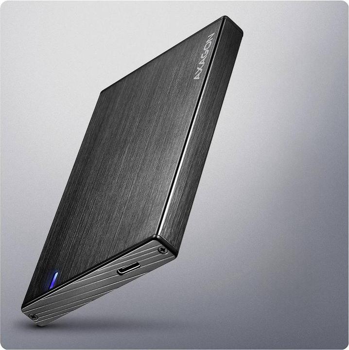 Actual product image Axagon EE25-XA6C 2,5 "USB3.0 HDD Sata Aline Box Schwarz (2.5")