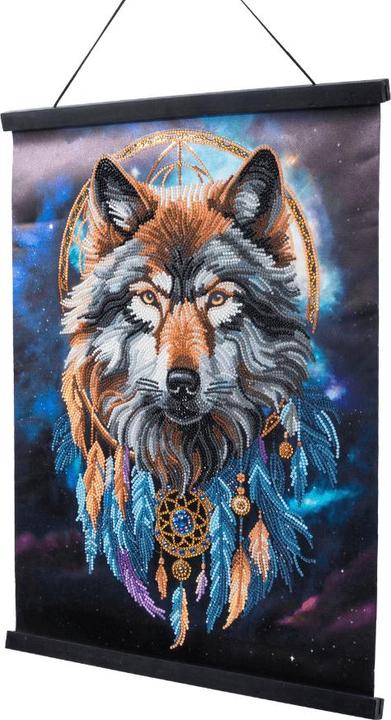 Produktbild Craft Buddy Enchanted Wolf, 40x50cm Crystal Art Scroll
