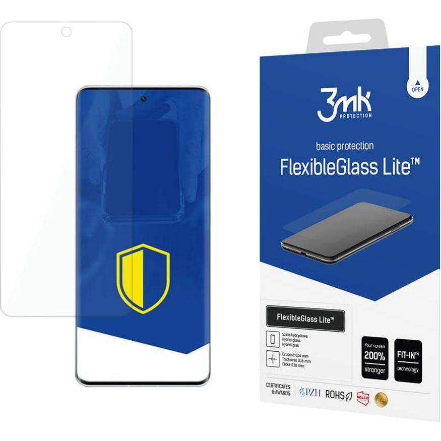 3MK FlexibleGlass Lite Display Folie (1 Stück, Xiaomi 12 Lite), Smartphone Schutzfolie, Transparent