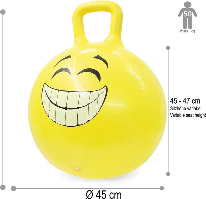 Image du produit Jamara Hop Ball Smile - Balle à entonnoir - garçon/fille - 1 an(s) - jaune - 407 g