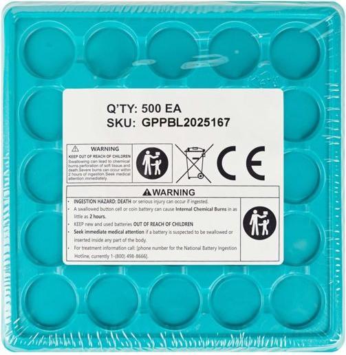 Produktbild GP Batteries 1x500 GP CR2025 Lithium 3V Knopfzelle BULK Schrumpfpack (1 Stk., CR2025, 150 mAh)