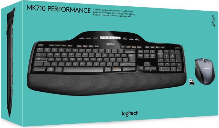 Actual product image Logitech Wireless keyboard+mouse MK710 black in retail stores (DE, Wireless)
