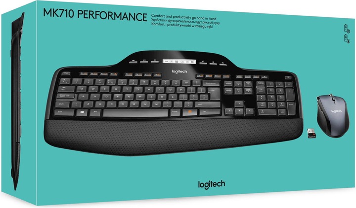 Immagine prodotto Logitech Tastiera+mouse wireless MK710 nero nei punti vendita (DE, Senza fili)