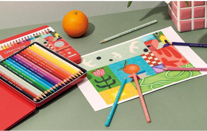 Actual product image Caran d'Ache Supracolor Aquarelle Metallschachtel Sonderedition (18x)