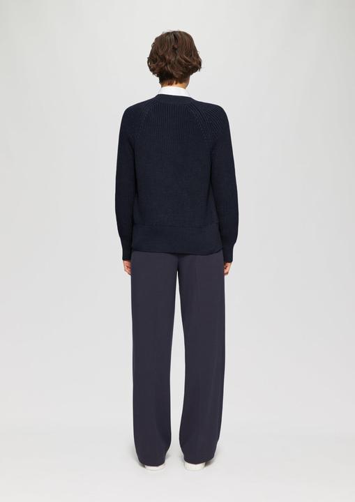 Produktbild s.Oliver Strickjacke Strickjacke mit Raglanärmeln und Rippbündchen (34)