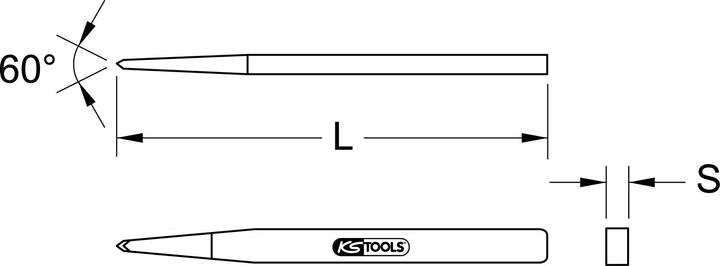 Produktbild KS Tools Fliesenspitzmeissel