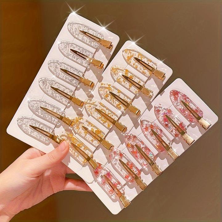 Activity Board 18 Stück Elegante Harz Haarspangen Rutschfest, Clip Metall Haarspangen (18 Stk.)