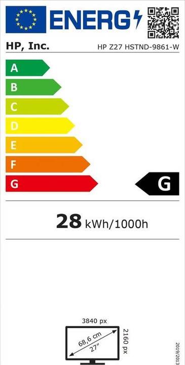 Energie-Label HP Z27 (3840 x 2160 Pixel, 27")