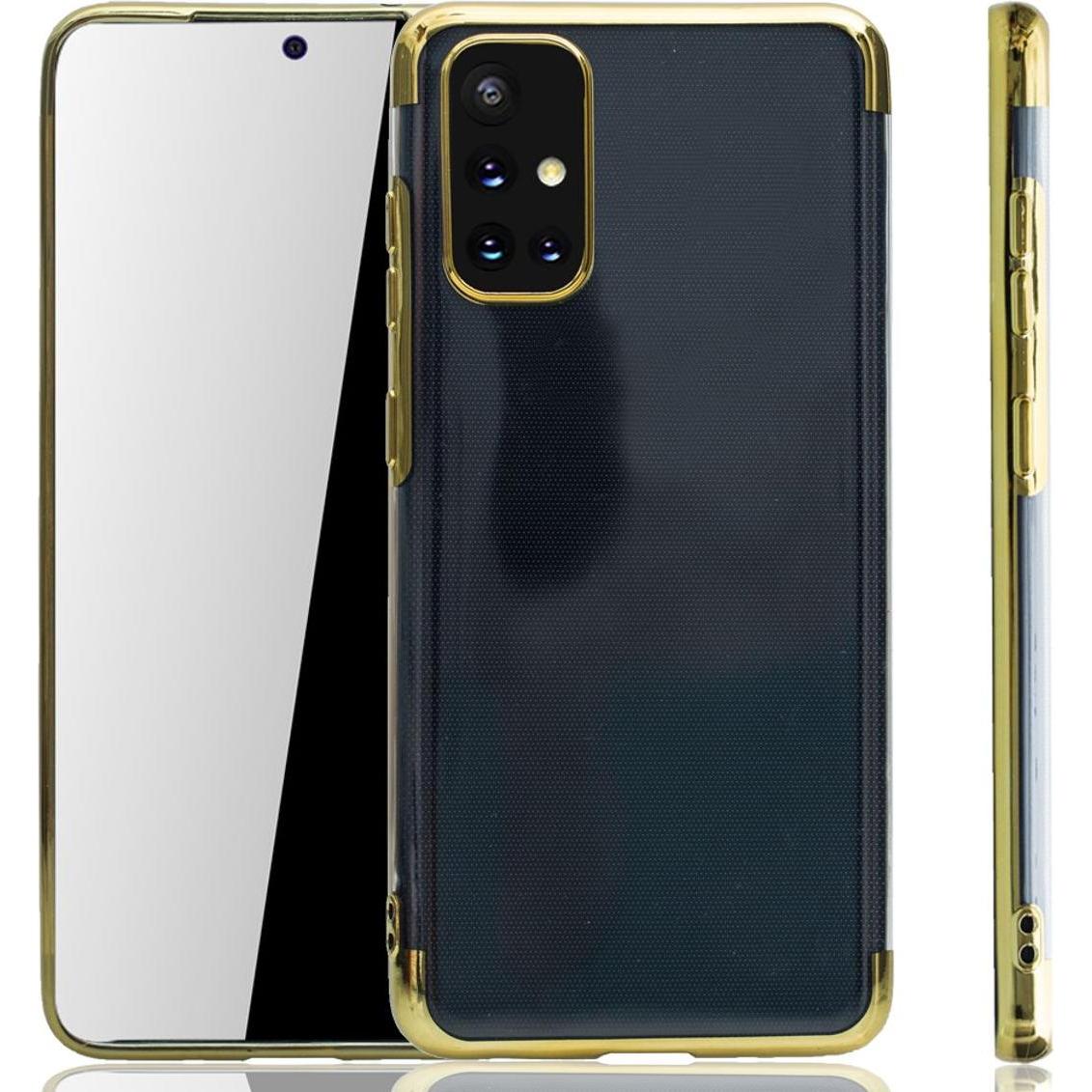 König Design Handyhülle für Samsung Galaxy A71 Schutzcase Backcover Bumper Etuis Rahmen Gold (Samsung Galaxy A71), Smart...