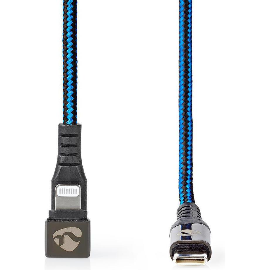 Thumbnail - Nedis USB-Kabel - Apple Lightning 8-Pin - USB-Typ-C ™ Stecker - Vernickelt - 1.00 m - rund - Gefloch (1 m, USB 2.0), USB...