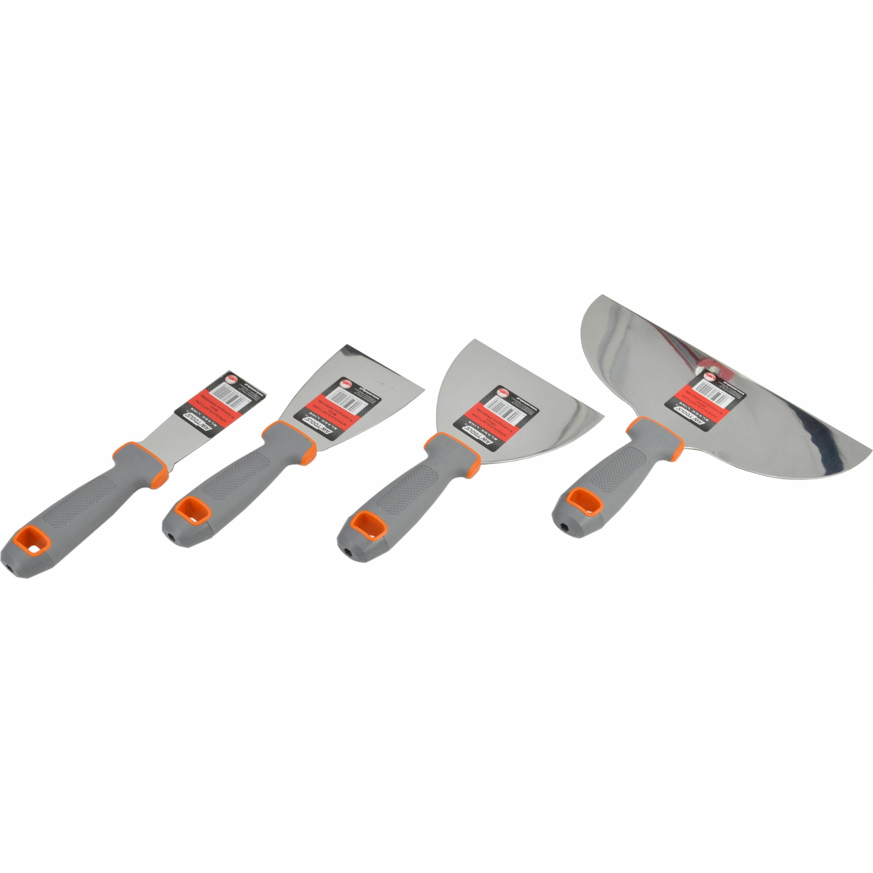 Awtools, Kelle + Spachtel, flexible Kitt 40 mm schwarze Linie