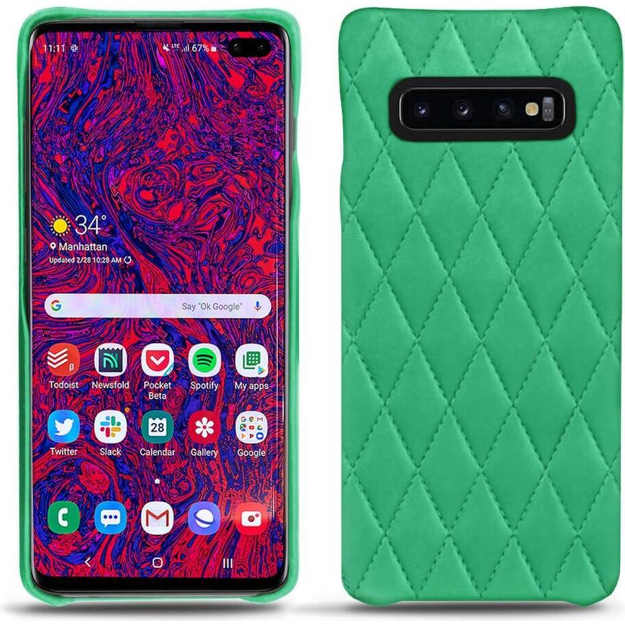 Noreve Lederschutzhülle (Samsung Galaxy S10 5G), Smartphone Hülle, Grün