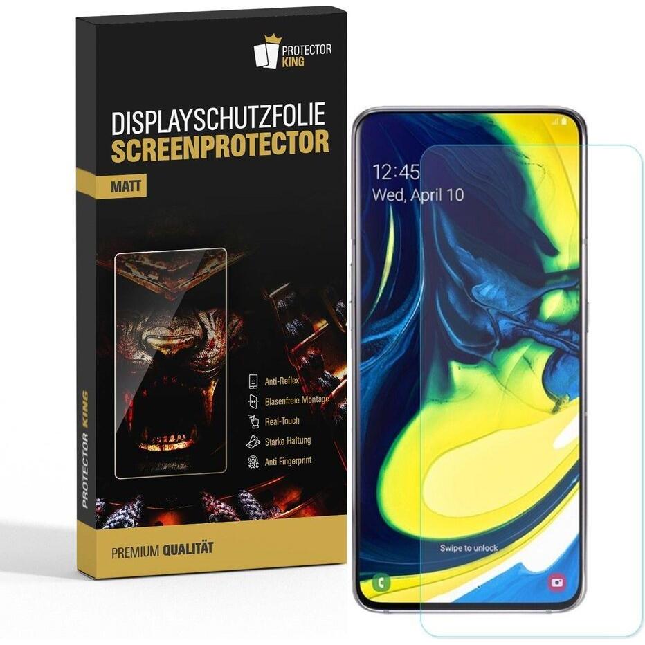 Protectorking 2x Premium Displayschutzfolie Matt Entspiegelt (2 Stück, Samsung Galaxy A80), Smartphone Schutzfolie