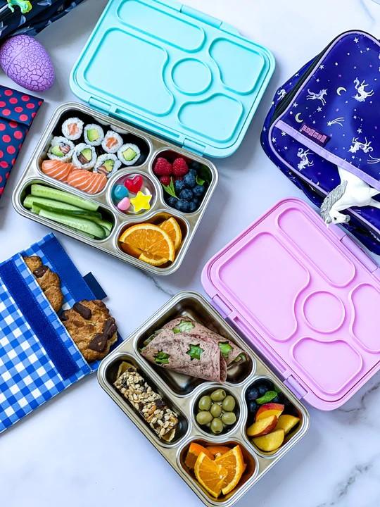 Actual product image Yumbox Presto (5 compartments) Rose Pink, Stainless Steel Snack Box