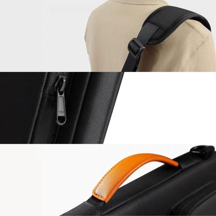 Produktbild Tech-Protect Defender Tasche für Laptop 13-14 - Schwarz und Orange (14")