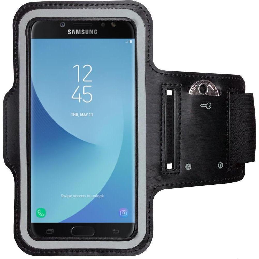 CoverKingz Sportarmband für Samsung Galaxy J7 2017, Smartphone Sportarmband, Schwarz