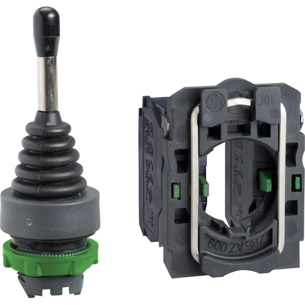 Schneider Electric Joystick, 2 direzioni Ř 22, 3 XD5PA12, Pulsante + Interruttore, Nero