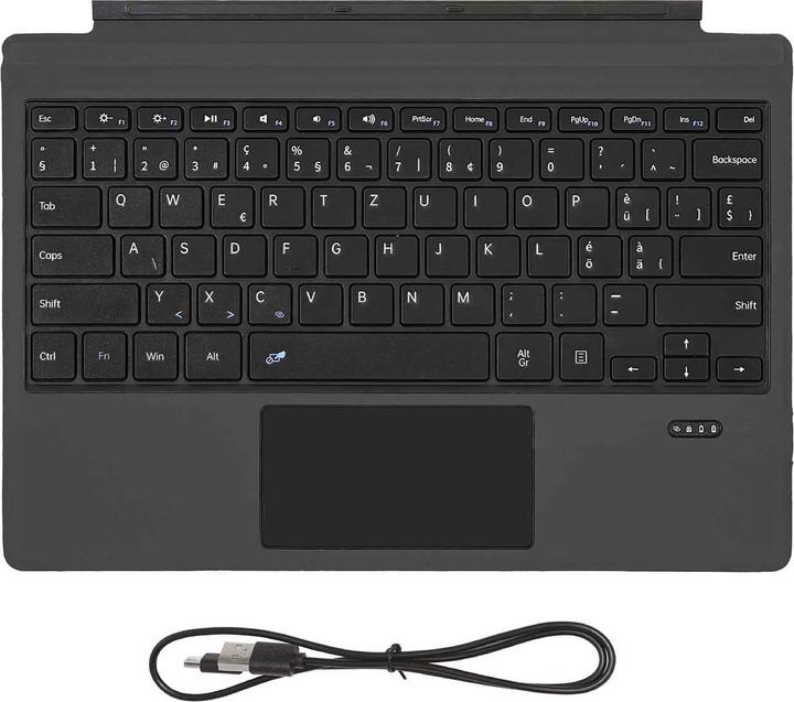 Produktbild Apfelkiste Magnetische Bluetooth Tastatur für Microsoft Surface Pro 7 / 6 / 5 / 4 / 3 - Schwarz (Eng. Int., Kabellos)