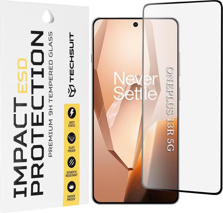 Techsuit - ESD Glass - OnePlus 13R - Black (1 Stück, OnePlus 13R)