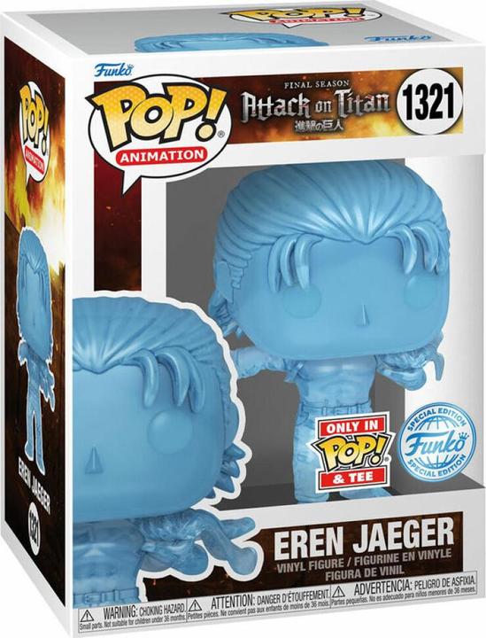 Actual product image Funko Attack on Titan POP! & Tee Vinyl Figure & T-Shirt Set Eren w/ marks Size XL