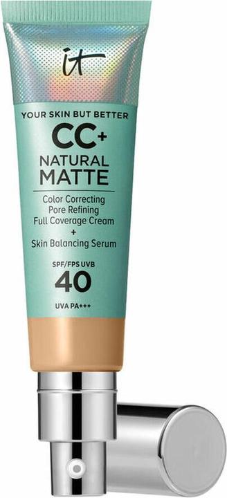 Produktbild It Cosmetics Cc Natural Matte Cream Makeup Spf 40 Medium Tan 32ml (Medium Tan)