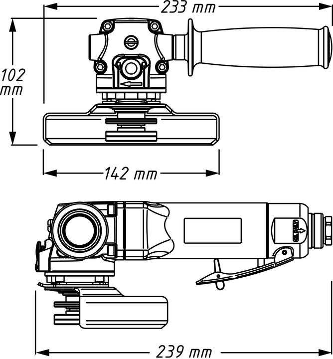 Actual product image HAZET Right-angle grinder 9033N-7 (125 mm)