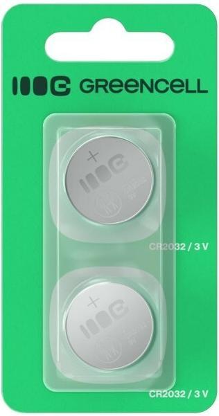 GreenCell Charger Green cell Baterijas Green Cell 2x Lithium CR2032 3V 220mAh (2 pcs., CR2032, 220 mAh)