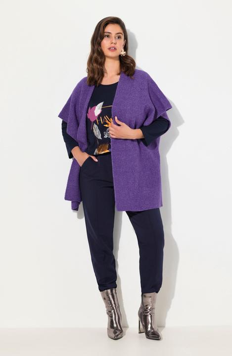 Produktbild Ulla Popken Strickjacke, 0versized, offenes Modell, Halbarm (50, 52, 54, 56)