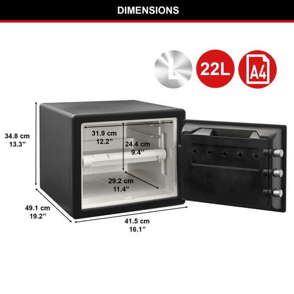 Immagine prodotto Master Lock Cassaforte di sicurezza (22.70 l)