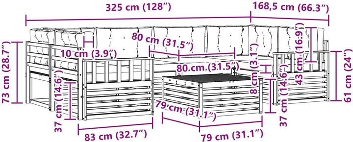 Produktbild vidaXL Outdoor-Sofa