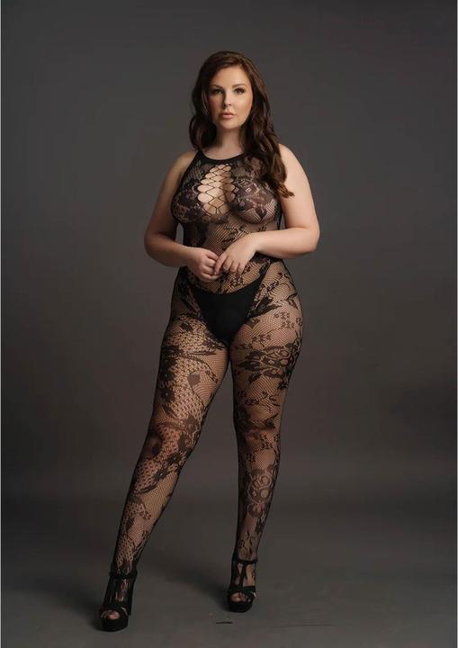 Le Désir Criss Cross Neck Bodystocking - OSX (One size)