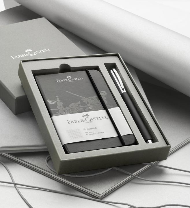 Actual product image Faber-Castell Ambition precious resin incl. notebook (Silver, Black, 1 x)