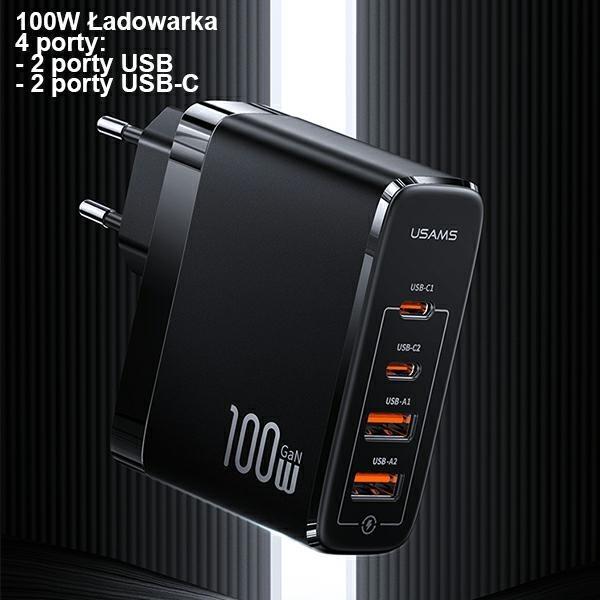 Immagine prodotto Usams Caricatore veloce GaN a 4 porte (100 W)